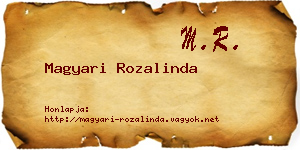 Magyari Rozalinda névjegykártya
